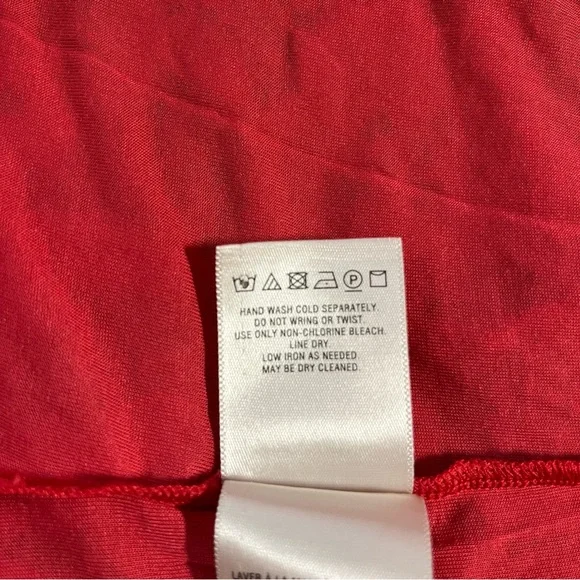 Vanessa Virginia Red Embellished Blouse with Short Sleeves Size XS - Picture 3 of 6